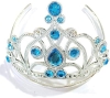 Mavi Taşlı Elsa Çocuk Tacı Prenses Tacı Kraliçe Tacı 16x14 cm