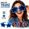 Mega Tip Yıldız Parti Gözlüğü Mavi Renk