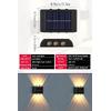 Modern 6ledli  Solar Duvar Lamba Dekorasyon Aydınlatma Aplik Güneş Enerji Gün Işığı 2 Li Set