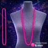 Neon Pembe Boncuk Kolye 80 cm – Retro 80’ler 90’lar Parti Aksesuarı