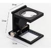 Nikula-28x28 Mm Katlanır Sayaçlı Metal Lüp, 2 LED Işıklı Büyüteç Tekstil Th9005A