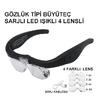 Nikula- Şarjlı gözlük Büyüteç  4 Farklı Lens -11537dc