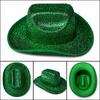 Parlak Yeşil Kovboy Şapka Kadın Erkek Parti Disco Festival Şapkası