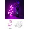 Pembe Flamingo Model Neon Led Işıklı Masa Lambası Dekoratif Aydınlatma Gece Lambası