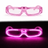 Pembe LED Işıklı Parti Gözlüğü 3 Modlu – Glow & Gece Eğlence Gözlüğü