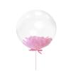 Pembe Tüylü Dekorasyon Şeffaf Balon 24 İnch