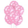Pembe Üzeri Beyaz Puantiyeli Lateks Balon 100 Adet