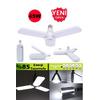 Pervane Ampül 45 W 3 Kollu Katlanır Pervane Led Ampül Tasarruflu Kanatlı Led