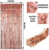 Rose Gold Püsküllü Kapı Perdesi - Parti, Bekarlığa Veda, Doğum Günü 1x2 m