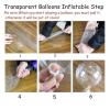 Rose Gold Renk Simli Yuvarlak Şeffaf Balon 24 İnç