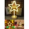Sarı Yıldız Model Neon Led Işıklı Masa Lambası Dekoratif Aydınlatma Gece Lambası