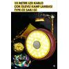 Şarjlı 10 Metre Ledli Şarj Göstergeli 8 Işık Modlu Hareketli Ve Flaşör Modlu Kamp Lambası Led Işık