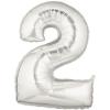 Şekilli Supershape Silver Rakam Folyo Balon 2 Numara