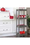 SHELF UNİT MAGGİE OM-1016-0763 ( 4 ( ÇUKUR ) RAFLI & GRİ & ANTRASİT ) ( DİKDÖRTGEN ) RAF ÜNİTESİ PLASTİK*6
