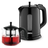 SİNBO STM-5840 ( ELEKTRİKLİ ) ( CAM DEMLİKLİ ) ( PLASTİK ) ÇAY SETİ ÇAYCI ( 1600W ) ( 1.7LT & 0.7LT )*4