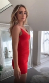 Sırt Dekolteli Kırmızı Mini Elbise
