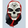 Siyah Pelerinli Danger Baskılı Dişli İskelet Kuru Kafa Maske 24x16 cm