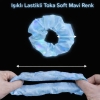 Soft Mavi Renk Led Işıklı Lastikli Saç Tokası - 3 Modlu Festival & Parti Saç Tokası