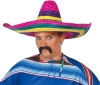 Sombrero Meksika Şapkası Renkli Örme Hasır Yetişkin Boy