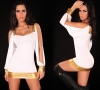 Terry Pau TP100985 Seksi Mini Elbise