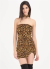 Terry Pau TP101427 Leopar Desenli Elbise