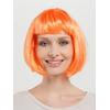 Turuncu Renk Küt Parti Peruğu Kısa Takma Saç