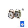 TWIN BELL ALARM CLOCK BGC-52 YUVARLAK MASA ÇALAR SAAT ( METAL KASA ESKİTME DESENLİ ) ( PİLLİ & IŞIKLI ) ( ÇAP: 10CM )*60
