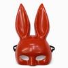 Uzun Kulaklı Kırmızı Lüks Tavşan Maskesi