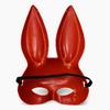Uzun Kulaklı Kırmızı Lüks Tavşan Maskesi