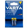 Varta Longlife Power AAA Size 2li İnce Kalem Pil