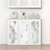 VİNİL BEYAZ MERMER DESENLİ ALÜMİNYUM PLASTİK DUVAR STİCKER (30X30)