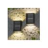Yeni Model Solar Çift Taraflı Duvar Lambası Güneş Enerjili Aydınlatma Dekorasyon Aplik Işık (2 Adet)