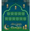 Yeşil Renk Hoşgeldin Ya Şehr-i Ramazan Yazılı Banner Ramazan Süslemesi 230 cm