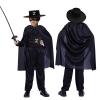 Zorro Kara Şövalye Kostümü - Zorro Kostümü Çocuk Boy 5-6 Yaş